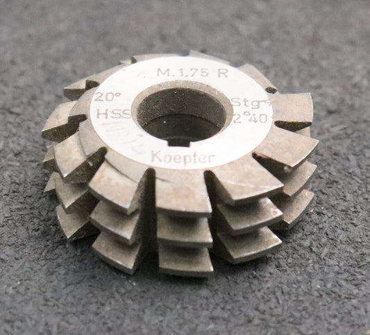 Bild des Artikels KOEPFER-Zahnrad-Wälzfräser-gear-hob-m=-1,75mm-20°-EGW-Ø40x16xØ13mm-mit-LKN-