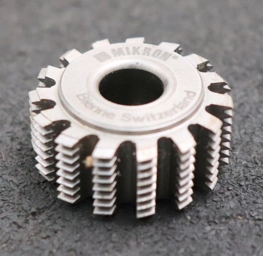 Bild des Artikels MIKRON-Zahnrad-Wälzfräser-gear-hob-m=-0,5mm-20°-EGW-1°33'-Spiralwinkel