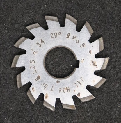 Bild des Artikels JAL-Zahnformfräser-gear-profile-cutter-m=-1mm-Nr-5-für-Zähnezahlbereich-Z=-26-34
