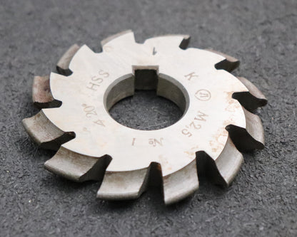 Bild des Artikels Zahnformfräser-gear-profile-cutter-m=-2,5mm-Nr.-1-für-Zähnezahlbereich-Z=-12-13