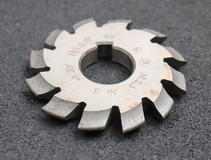 Bild des Artikels Zahnformfräser-gear-profile-cutter-m=-2,5mm-Nr.-3-für-Zähnezahlbereich-Z=-17-20