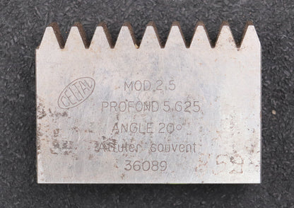 Bild des Artikels MAAG-Hobelkamm-rack-cutter-für-MAAG-Wälzhobelmaschinen-m=-2,5-EGW-20°