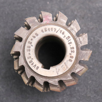 Bild des Artikels Keilwellen-Wälzfräser-6-Keile-45x38,2x18,2-mit-Höcker-Fertigfräser-Ø75x66xØ27mm