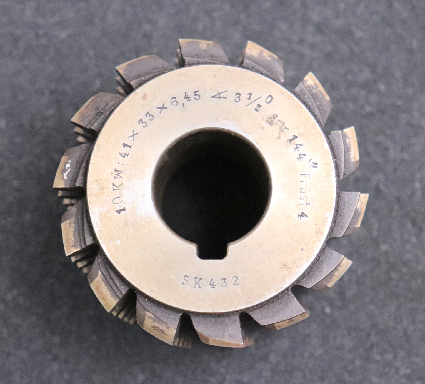 Bild des Artikels Keilwellen-Wälzfräser-10-Keile-41x33x6,45-mit-Höcker-Fertigfräser-Ø76x65xØ27mm