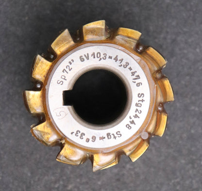 Bild des Artikels Keilwellen-Wälzfräser-6-Keile-47,6x41,3x10,3-Höcker-Fertigfräser-Ø75x66xØ27mm