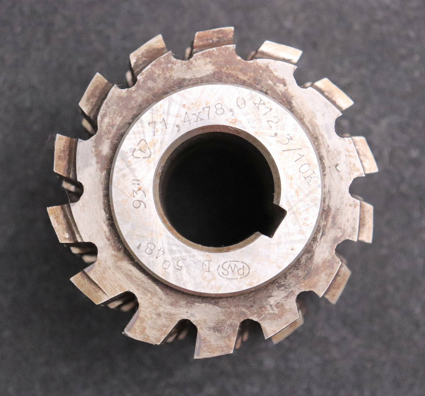 Bild des Artikels PWS-Keilwellen-Wälzfräser-10-Keile-71,4x78x12,3-Höcker-Fertigfräser