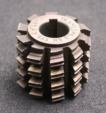 Bild des Artikels Keilwellen-Wälzfräser-6-Keile-18,3x22x5,3-mit-Höcker-Fertigfräser-Ø59x50xØ22mm