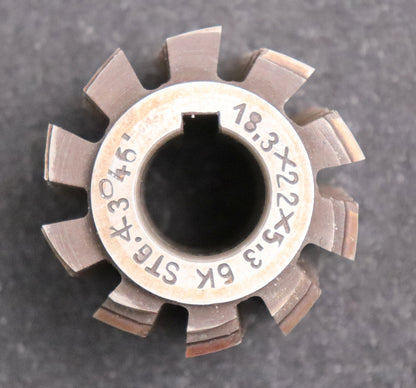 Bild des Artikels Keilwellen-Wälzfräser-6-Keile-18,3x22x5,3-mit-Höcker-Fertigfräser-Ø59x50xØ22mm