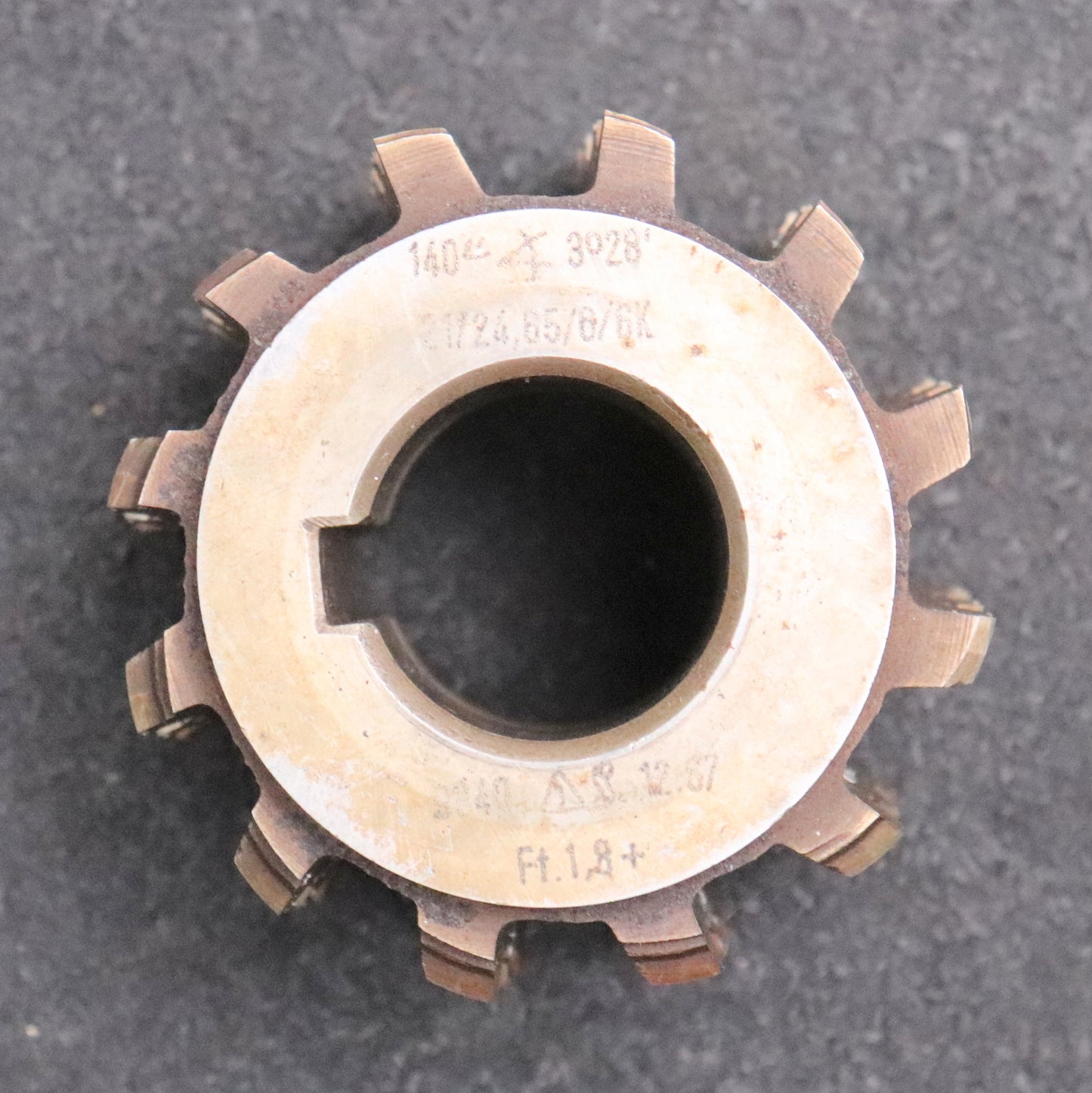 Bild des Artikels Keilwellen-Wälzfräser-6-Keile-21x24,85x6-mit-Höcker-Fertigfräser-Ø68x45xØ27mm