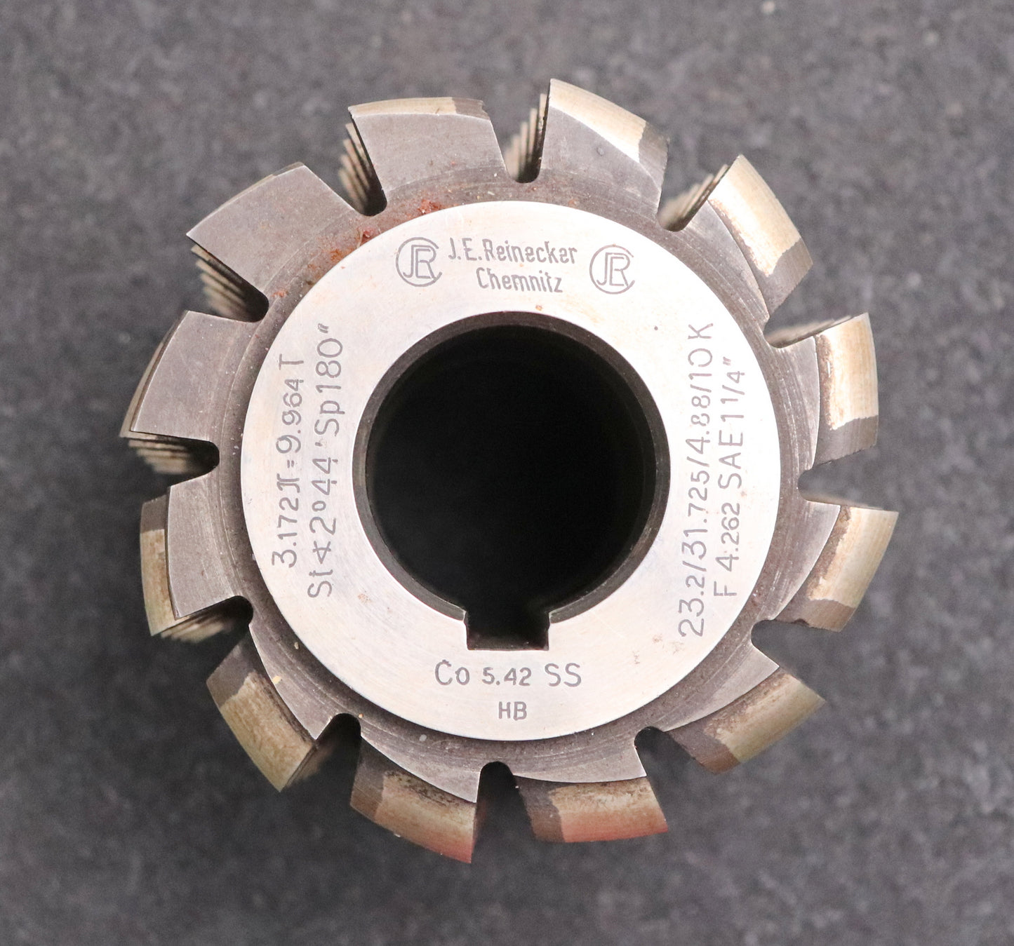 Bild des Artikels J.E.REINECKER-Keilwellen-Wälzfräser-10-Keile-27,8x34x7,2-Fertigfräser