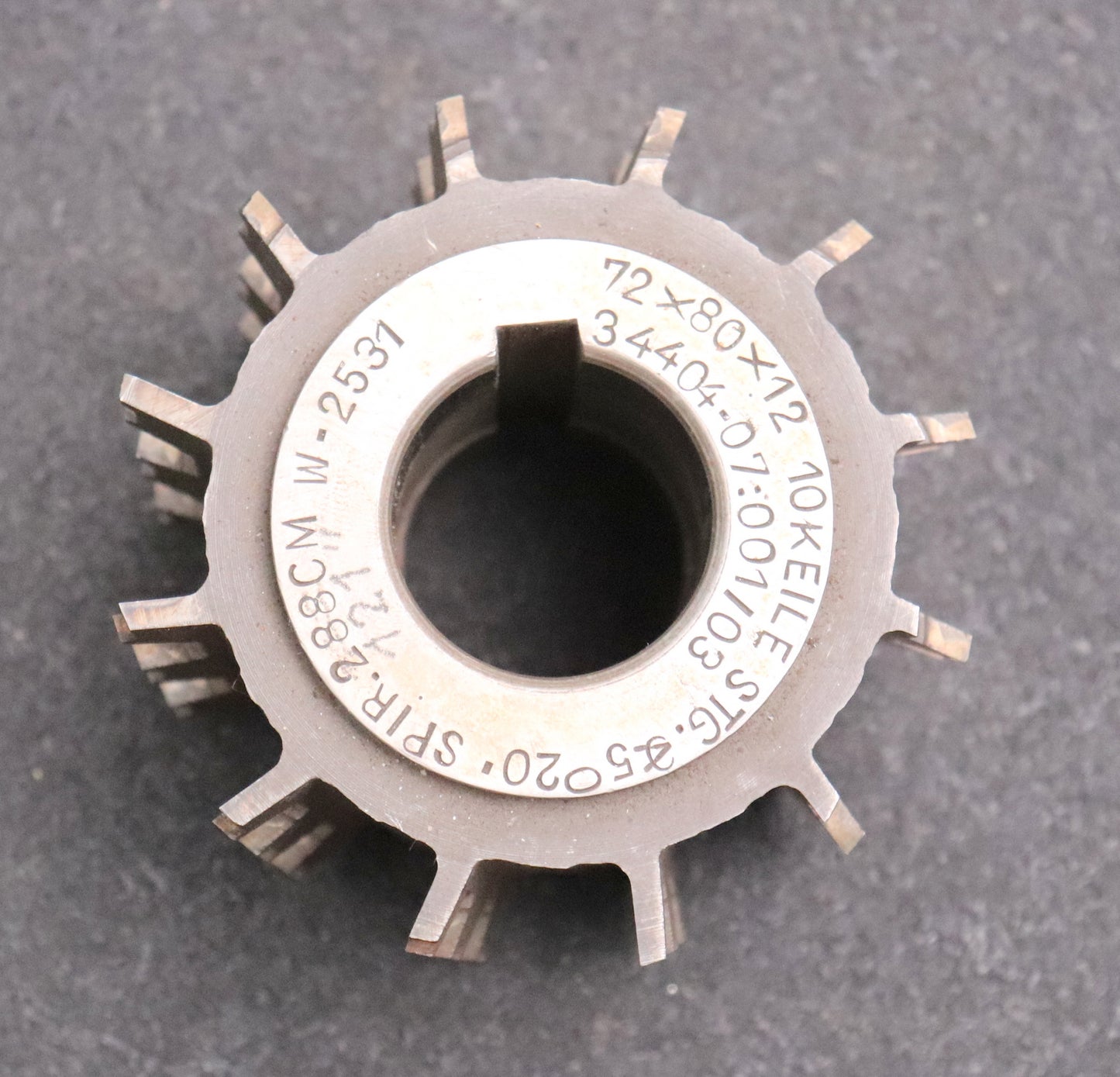 Bild des Artikels Keilwellen-Wälzfräser-10-Keile-72x82x12-mit-Höcker-Fertigfräser-Ø91x65xØ32mm