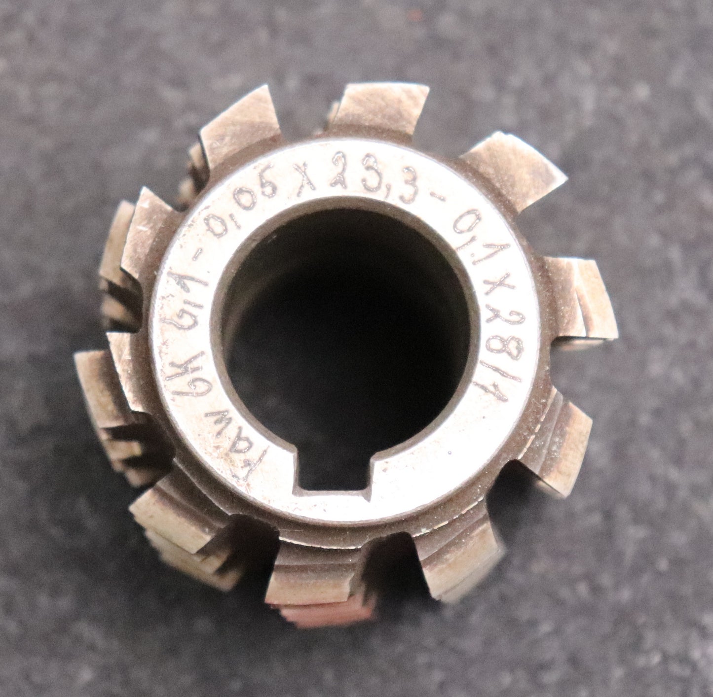 Bild des Artikels Keilwellen-Wälzfräser-10-Keile-6,1-0,06x23,3,01x28-Fertigfräser-Ø49x55xØ22mm