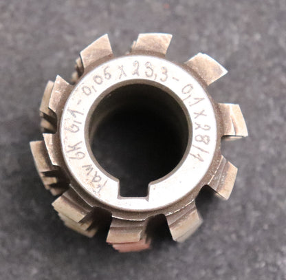 Bild des Artikels Keilwellen-Wälzfräser-10-Keile-6,1-0,06x23,3,01x28-Fertigfräser-Ø49x55xØ22mm