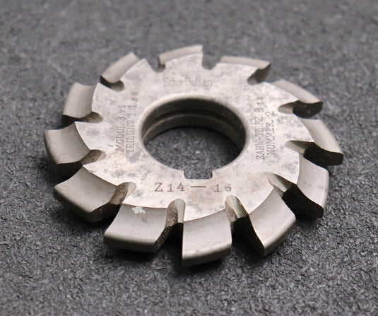 Bild des Artikels WESSELMANN-Zahnformfräser-m=-3,75-No.-2-Zähnezahlbereich-Z=-14-16