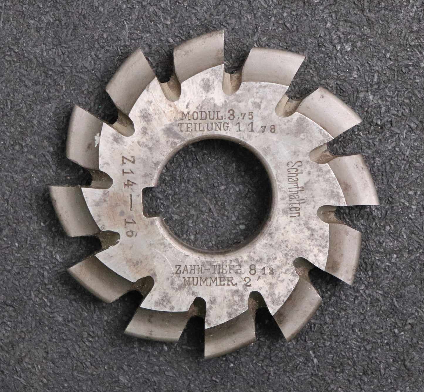 Bild des Artikels WESSELMANN-Zahnformfräser-m=-3,75-No.-2-Zähnezahlbereich-Z=-14-16