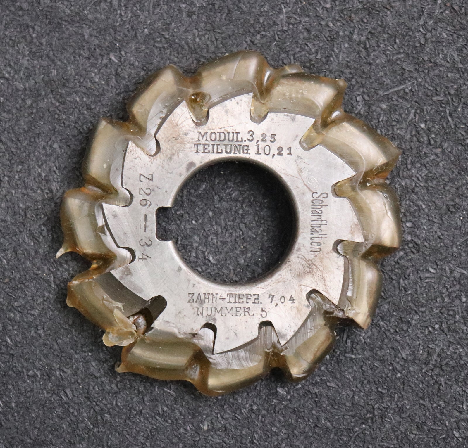 Bild des Artikels Zahnformfräser-gear-profile-cutter-m=-3,25-No.-5-für-Zähnezahlbereich-Z=-26-34