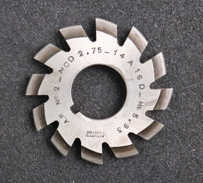 Bild des Artikels Zahnformfräser-gear-profile-cutter-m=-2,75-No.-2-für-Zähnezahlbereich-Z=-14-16