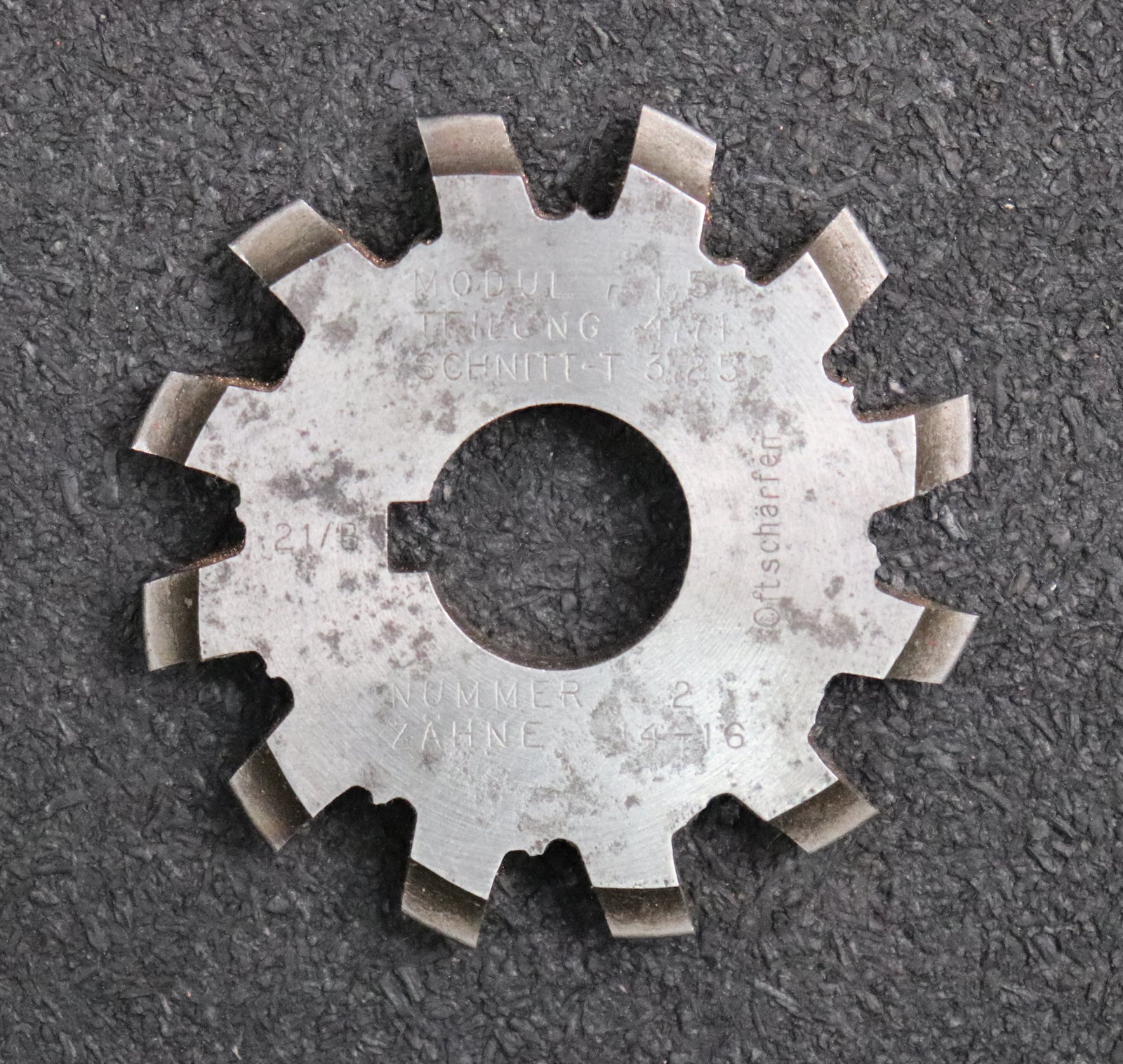 Bild des Artikels Zahnformfräser-gear-profile-cutter-m=-1,5-No.-2-für-Zähnezahlbereich-Z=-14-16