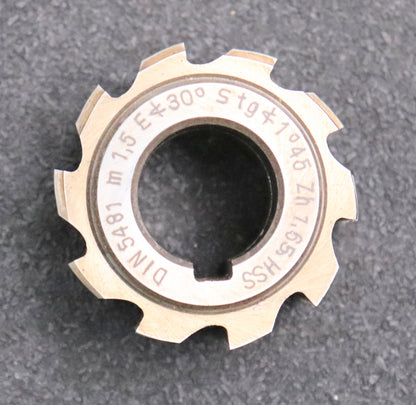 Bild des Artikels PWS-Kerbzahnwellen-Wälzfräser-serration-hob-m=-1,5mm-nach-DIN5481-EGW-30°