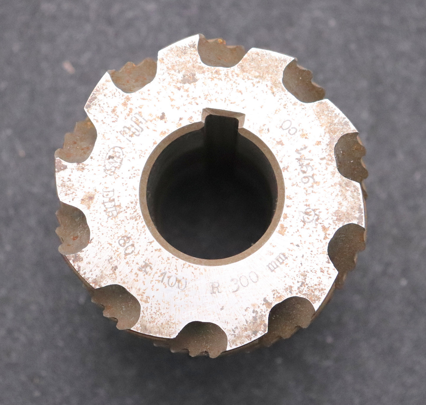 Bild des Artikels PWS-Walzenstirnfräser-Abmessungen-Ø80x100xØ32mm-LKN-DIN1880-R=300mm