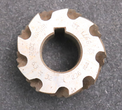 Bild des Artikels PWS-Walzenstirnfräser-Abmessungen-Ø63x32xØ27mm-mit-LKN-DIN1880-R=236mm