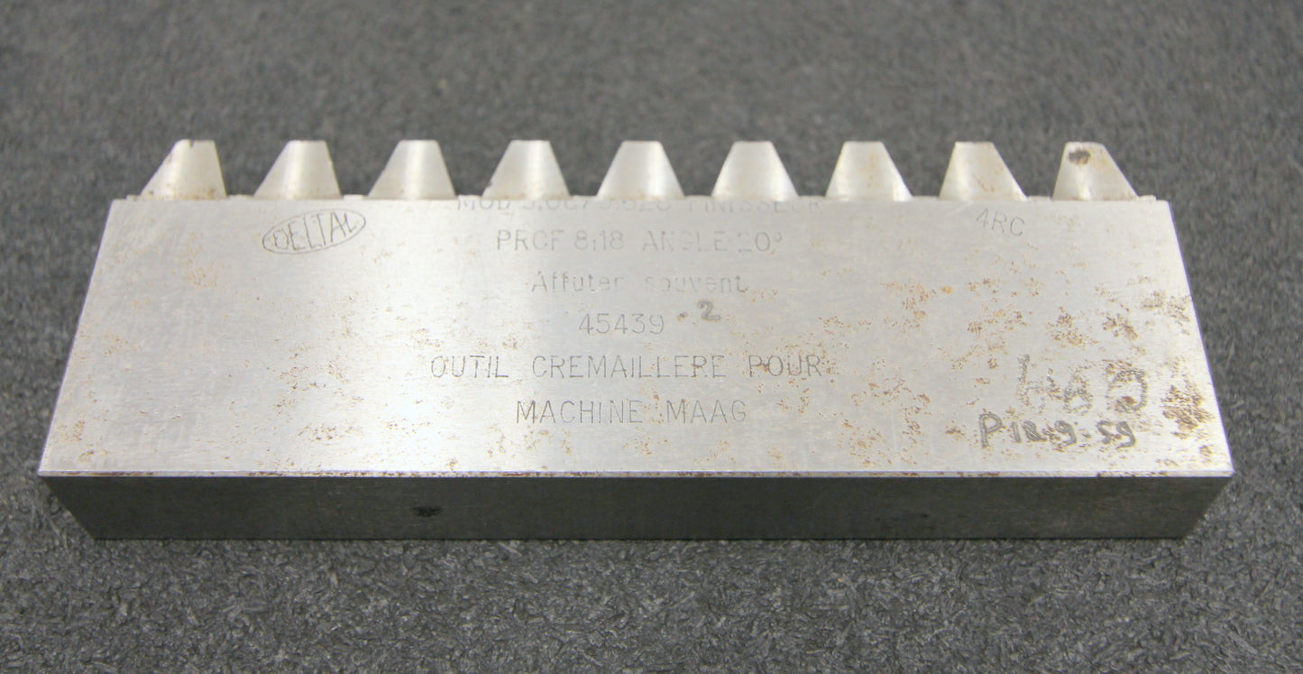 DELTAL Hobelkamm rack cutter m= 5,08/3,628 Angle 20°