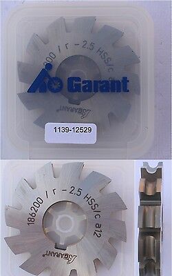 Halbrund-Profilfräser - Ø63x10xØ22 Artikel- Nr. 186200 / R 2,5  konkav