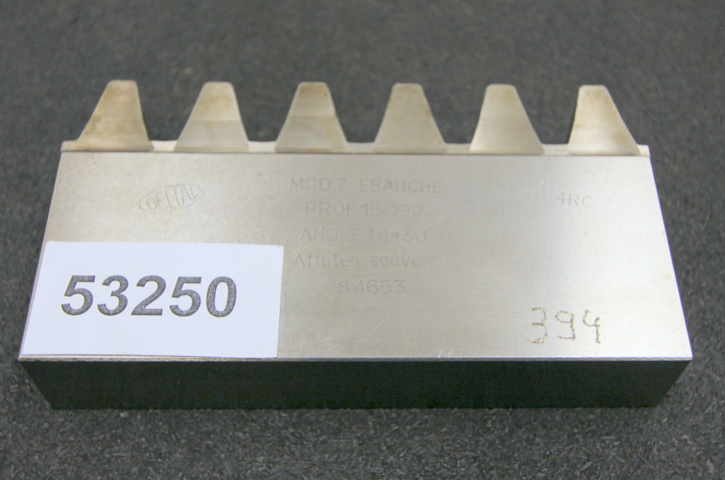 DELTAL Hobelkamm rack cutter m= 7 Angle 14°30 130x25mm