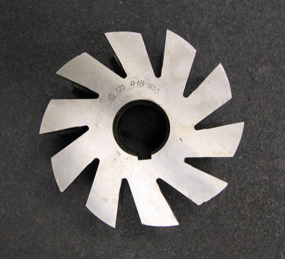 Halbrund-Formfräser konkav Radiusfräser Radius 18mm - 125x62x32mm 10 Spannuten