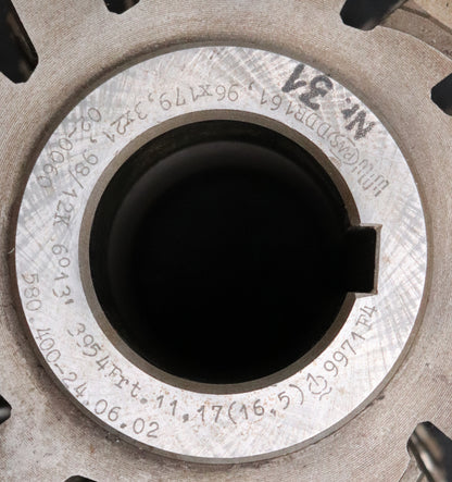 PWS Keilwellen-Wälzfräser spline hob 6 Keile 161,96x179,3x21,98mm Höcker