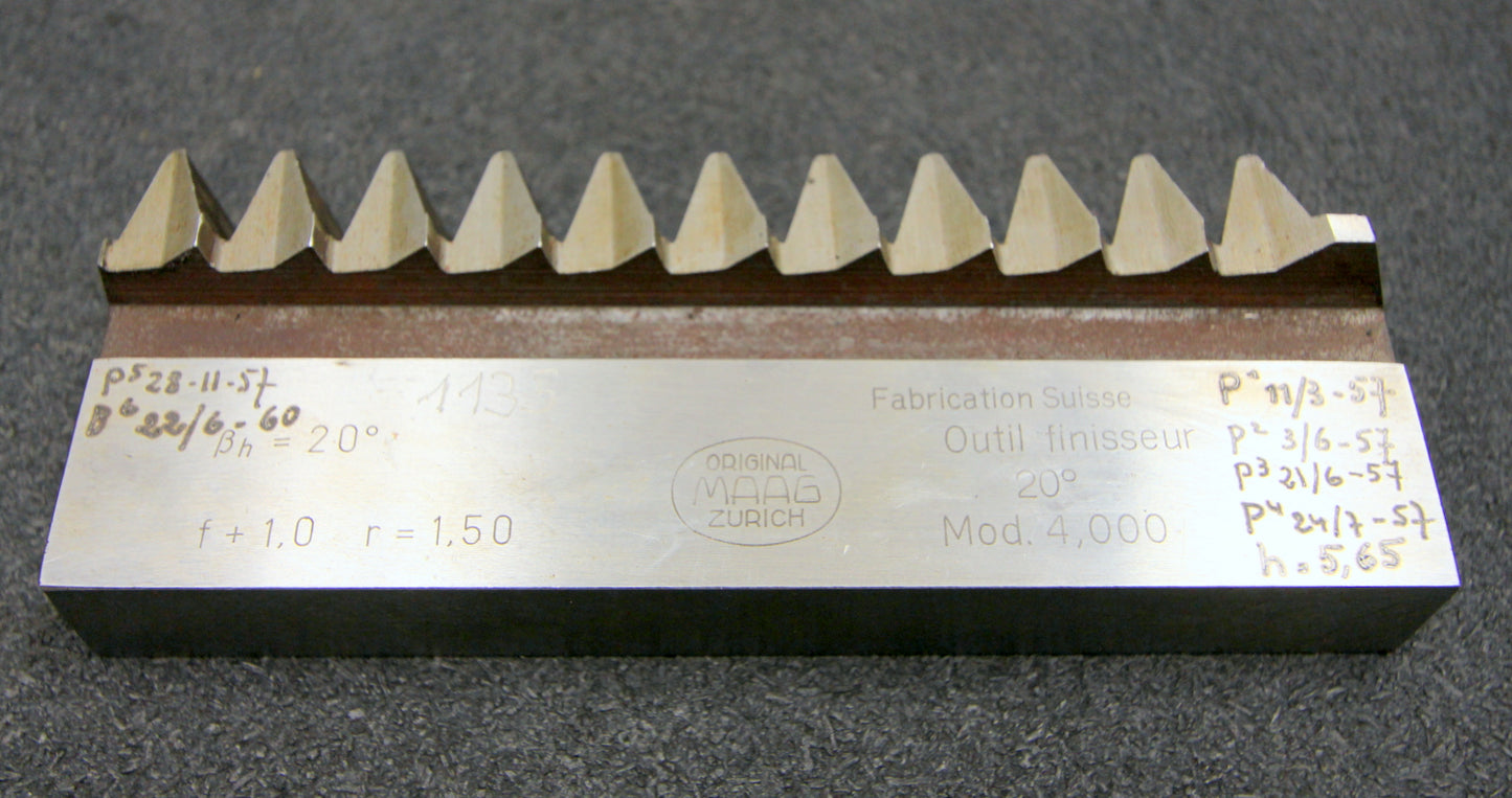 MAAG Hobelkamm rack cutter m= 4,000 Angle 20° 155x27mm