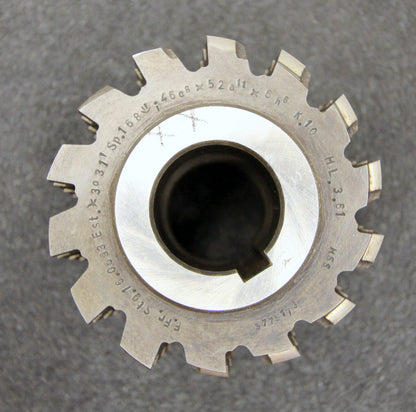 Keilwellenwälzfräser spline hob 10 Keile 46x52x6 mit Höcker Fertigfräser HL 3,61