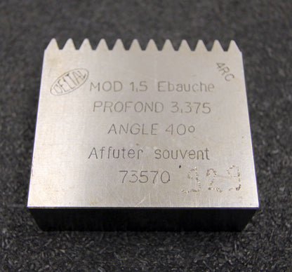 DELTAL Hobelkamm rack cutter m= 1,5 Angle 20° 56x20mm