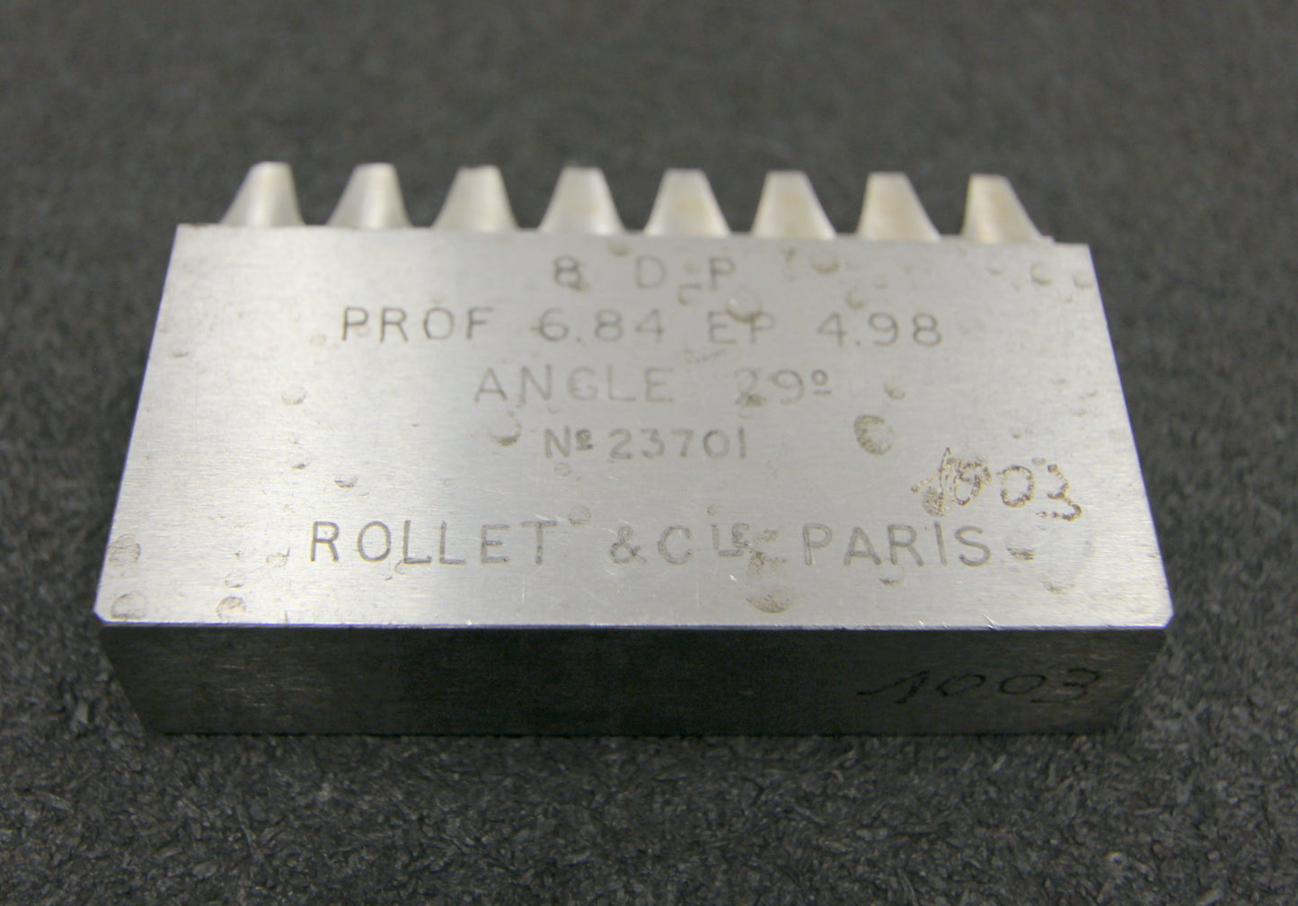 ROLLET PARIS Hobelkamm rack cutter DP 8 Angle 29° Z=8