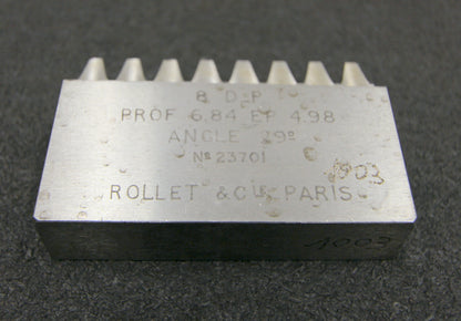 ROLLET PARIS Hobelkamm rack cutter DP 8 Angle 29° Z=8