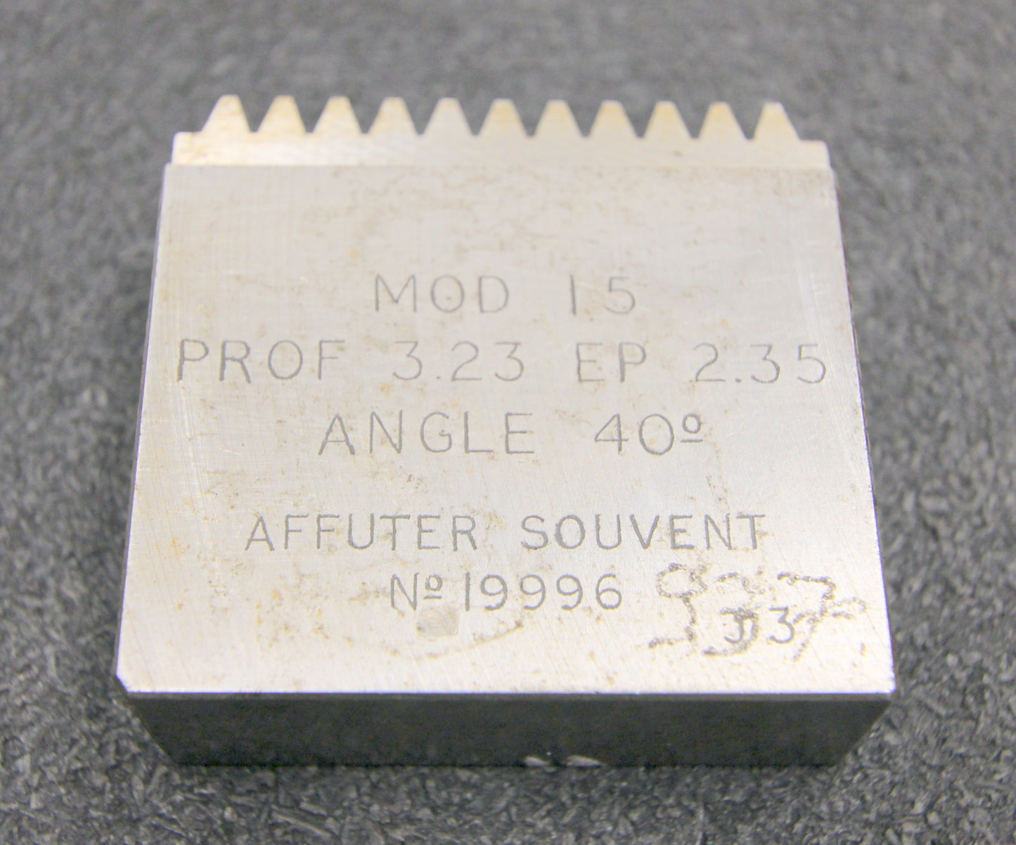 ROLLET PARIS Hobelkamm rack cutter m= 1,5 Angle 20°