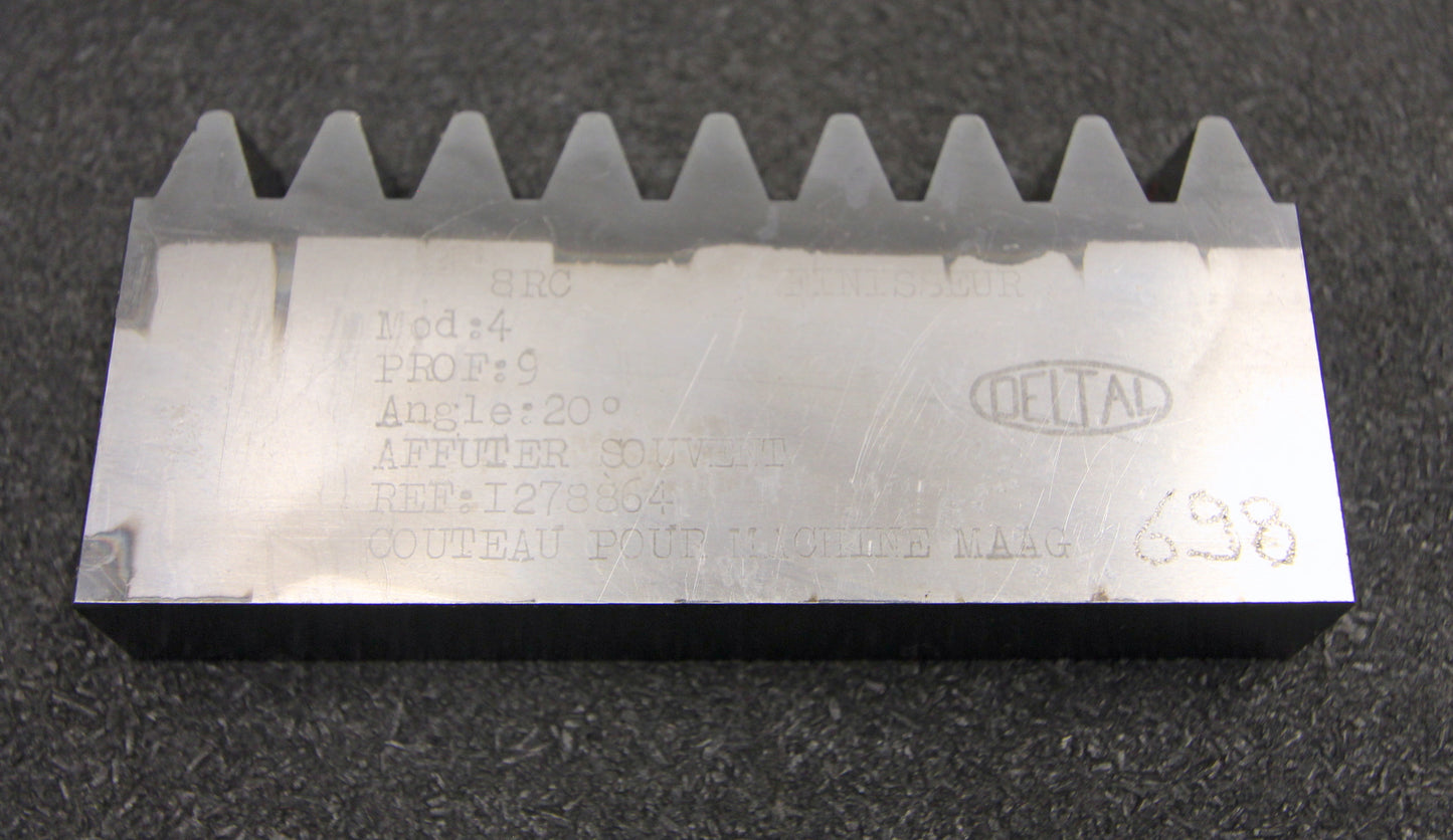 DELTAL Hobelkamm rack cutter m= 4 Angle 20° 115x20mm