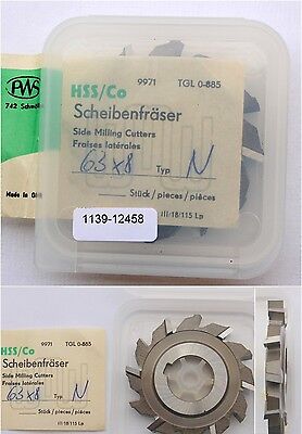 Scheibenfräser DIN 885 Art-Nr. 14123045 Form A - Typ N Ø63js16 x 8k11 x Ø22H7