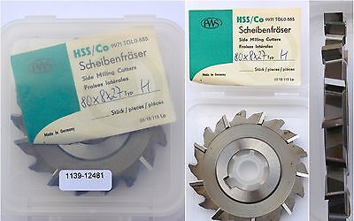 Scheibenfräser DIN 885 Art.-Nr. 14131085 Form A Typ H Ø80js16x8k11xØ27H7